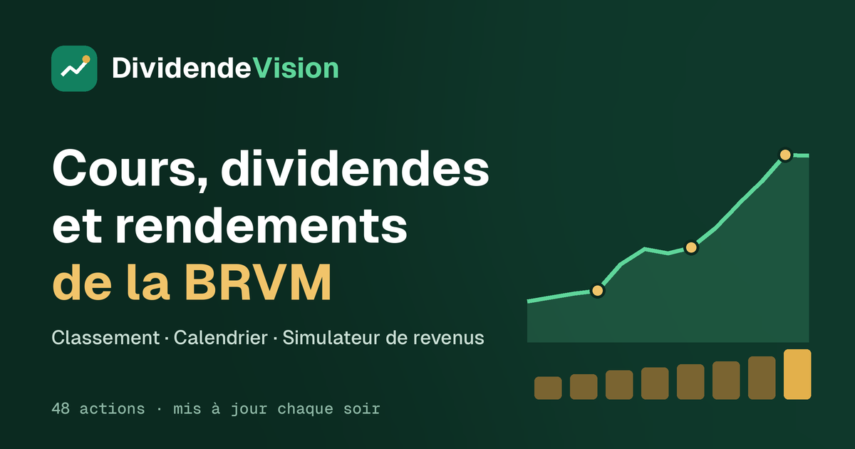 DividendeVision · Vos dividendes BRVM, enfin clairs